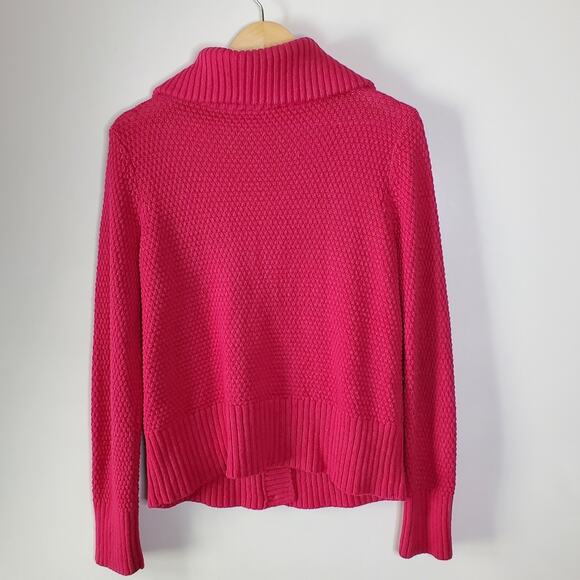 Talbots hot Pink Shawl Neck Cardigan sweater Size Medium - Picture 5 of 14